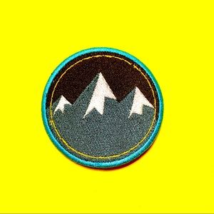 Icy snow mountain caps adventure iron on patch